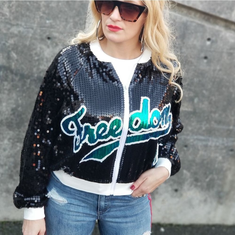 FREEDOM Sequin Jacket - Black - Picture 8 of 10